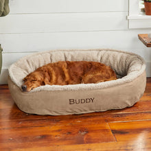 Load image into Gallery viewer, Orvis ComfortFill-Eco™ Wraparound Dog Bed with Fleece
