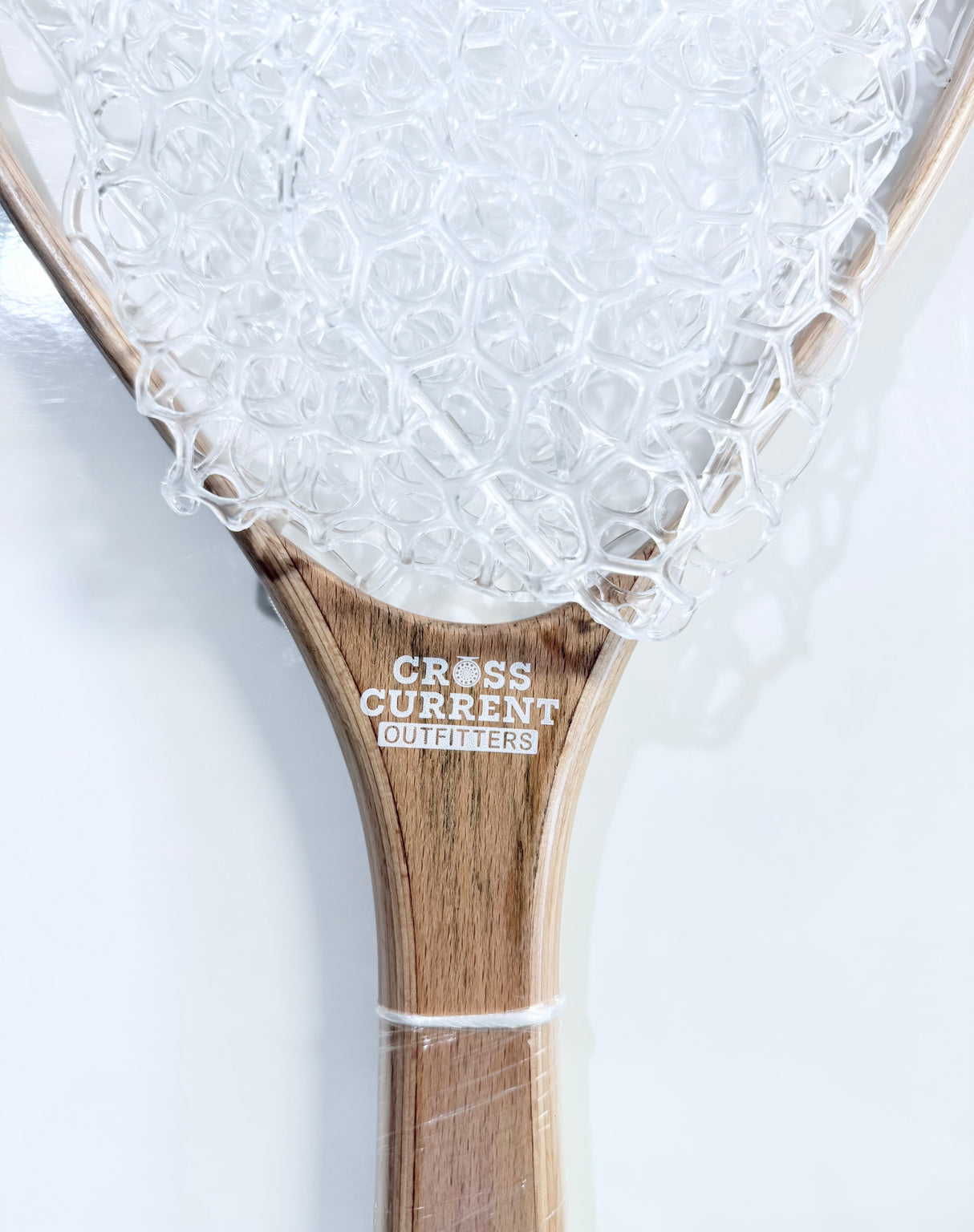 Classic Wood Landing Net w/ Cross Current Outfitters Logo