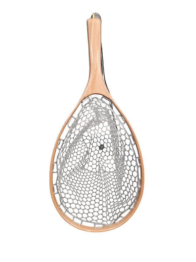Classic Wood Landing Net w/ Cross Current Outfitters Logo