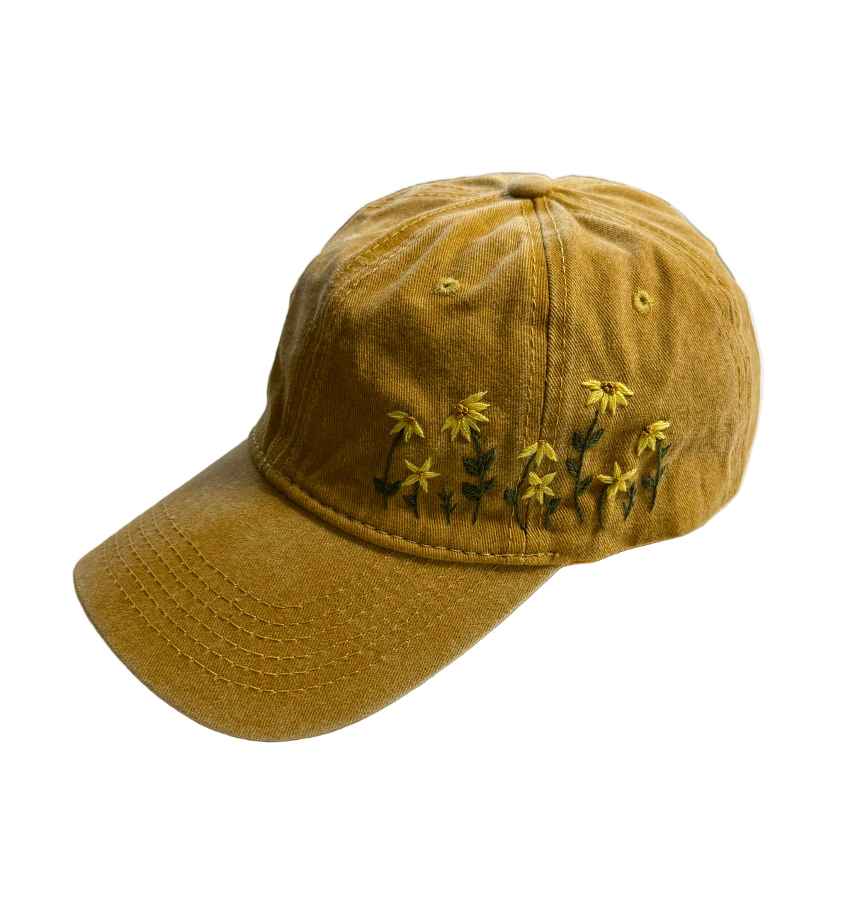 Daisy Garden Embroidered Baseball Cap