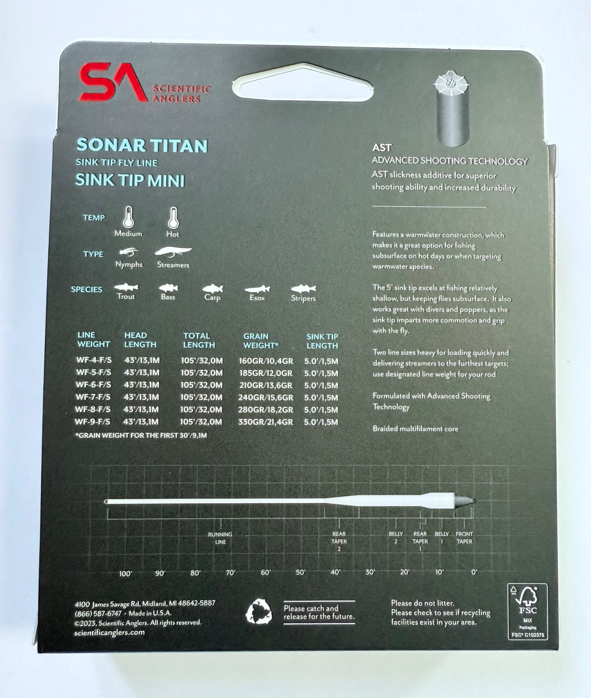Sonar Titan Sink Tip Mini