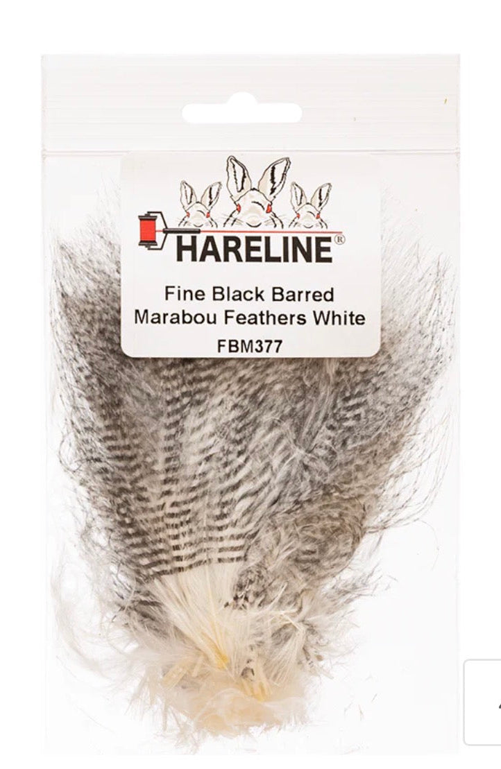 Fine Black Barred Marabou Feathers