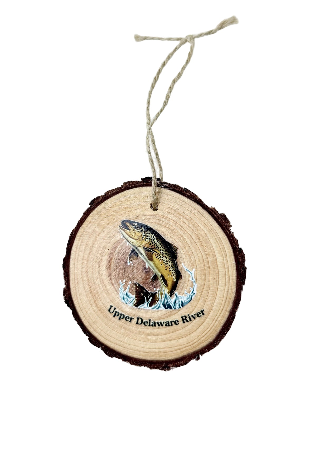 Fly Fishing Rustic Wooden Ornaments