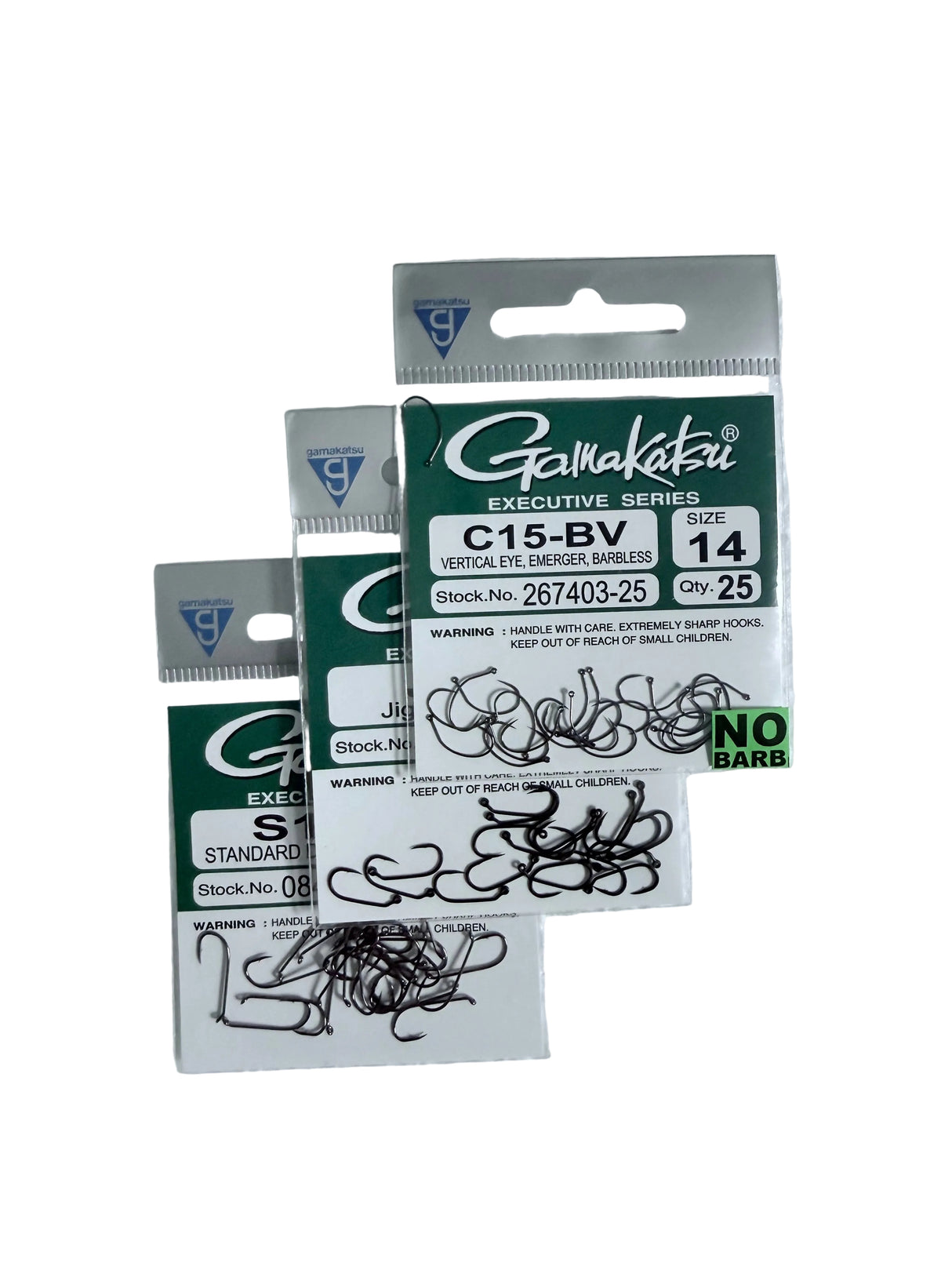 Gamakatsu - C15-BV Vertical Eye, Emerger, Barbless - SALE