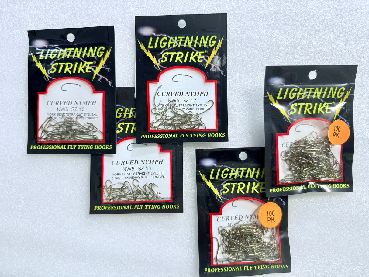 Lightning Strike Hooks - Curved Nymph NW5