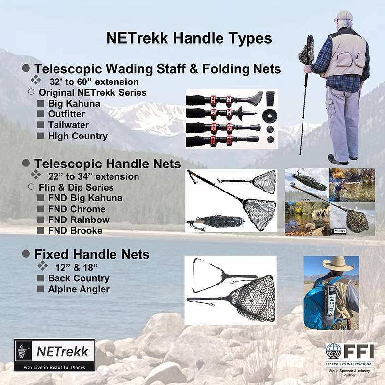 Tailwater | Ultra-Lite Telescopic Staff & Folding Rubber Fly Fishing Net