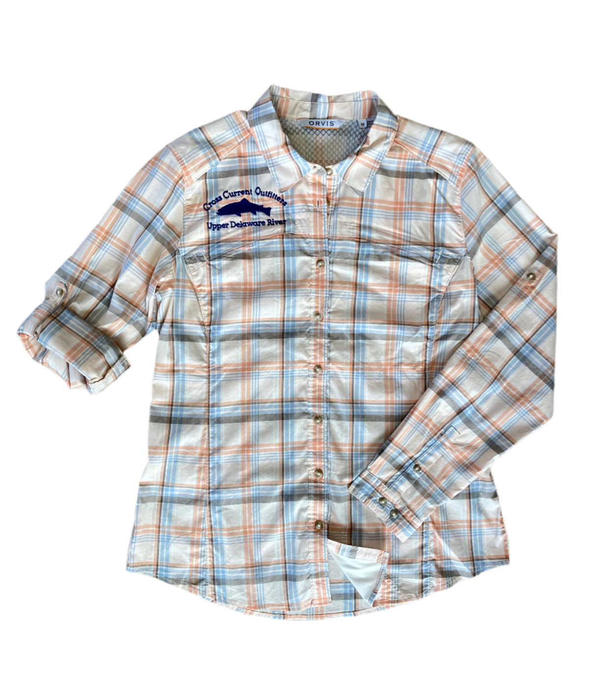 W's River Guide Long-Sleeved Shirt - embroidered with Cross Current - SALE