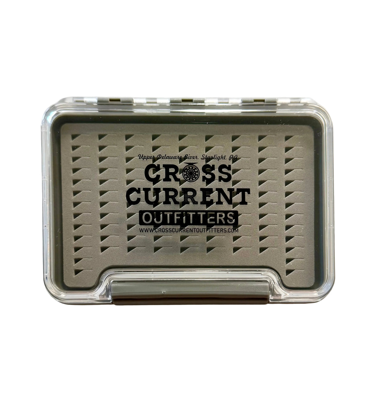 Waterproof Clear Thin Fly Boxes - with Cross Current Logo