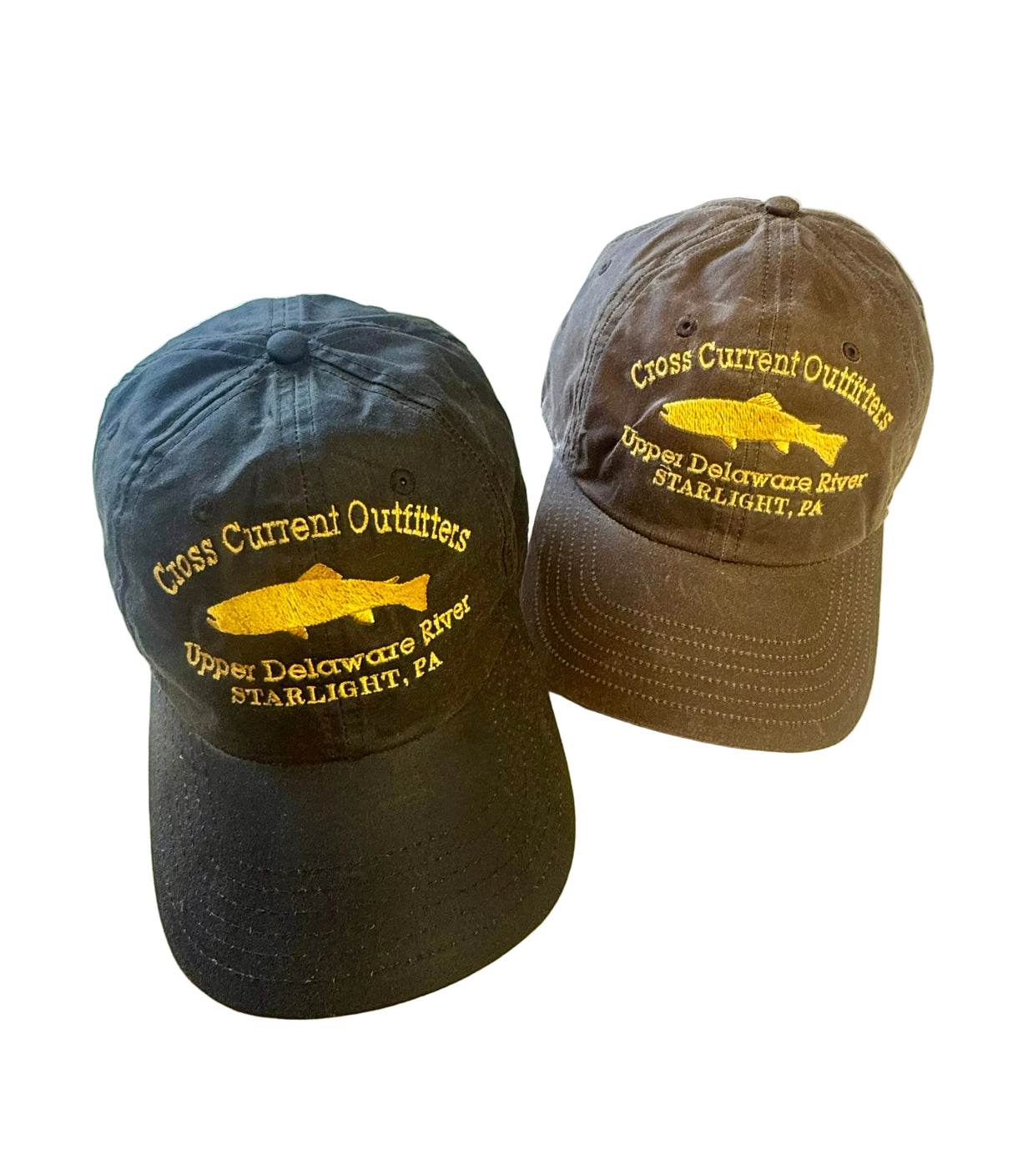 Waxed Cotton Ball Cap - 'Cross Current Outfitters' Embroidered Logo