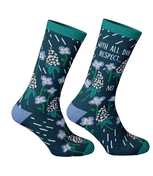 W's 'Funny Quotes' Floral Socks