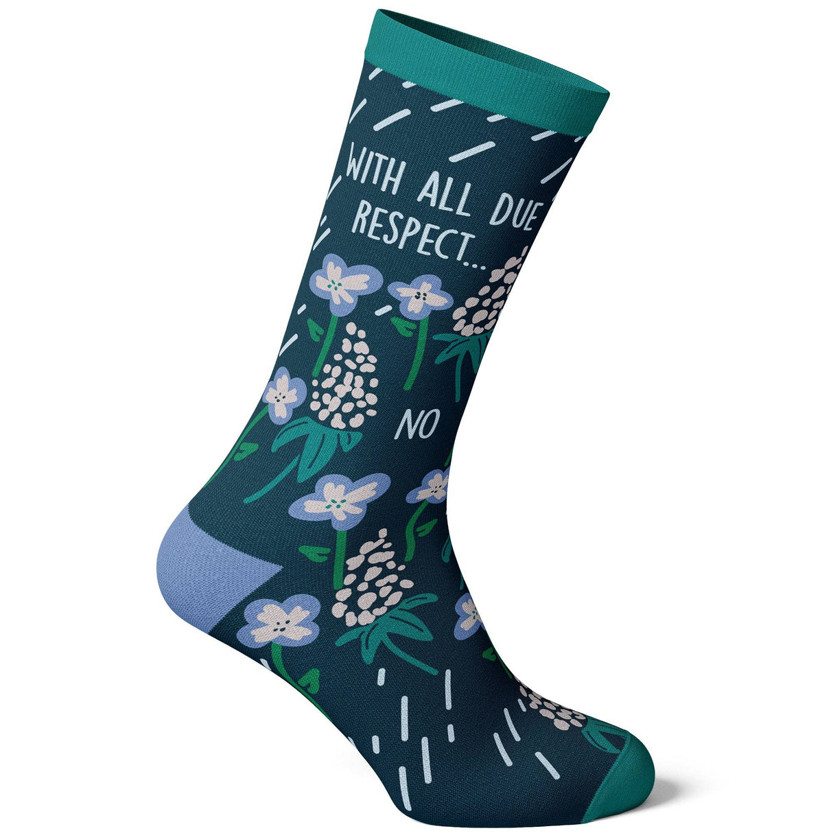 W's 'Funny Quotes' Floral Socks
