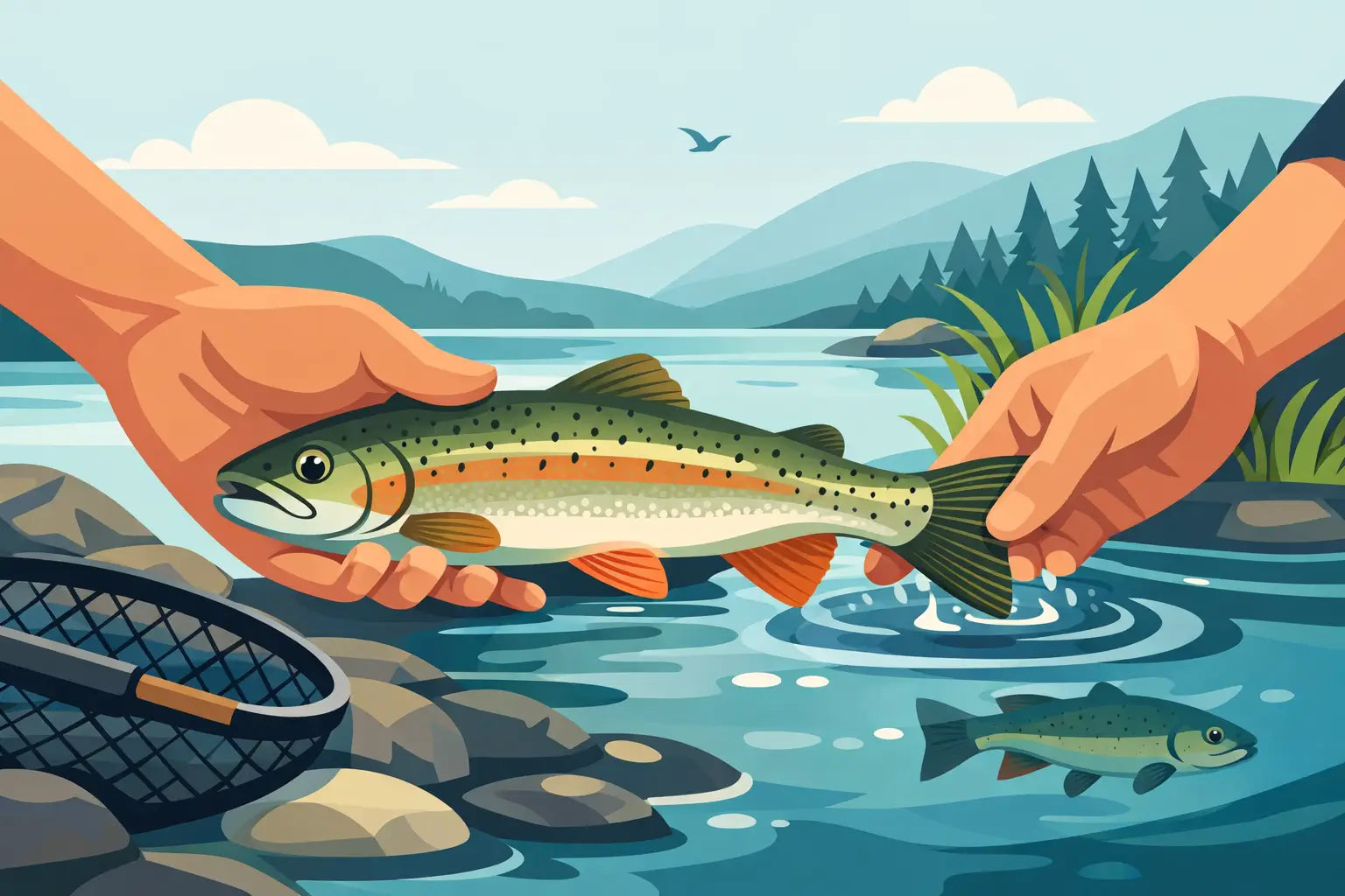 How to Land Trout Safely and Release Them Well