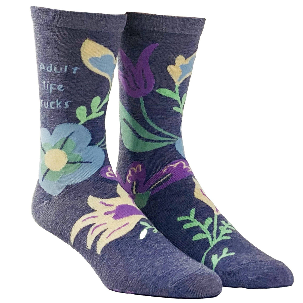 W's 'Funny Quotes' Floral Socks