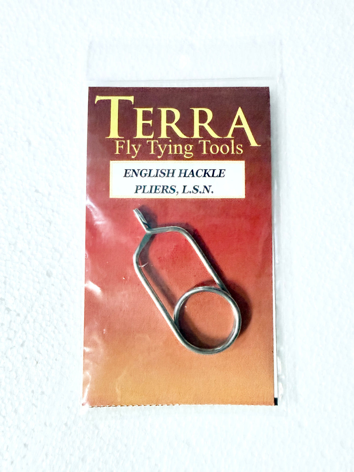 Terra English Hackle Pliers. L.S.N.