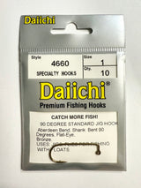 daiichi size 10 fishing hooks Daiichi 4660 90 Degree Jig Hook