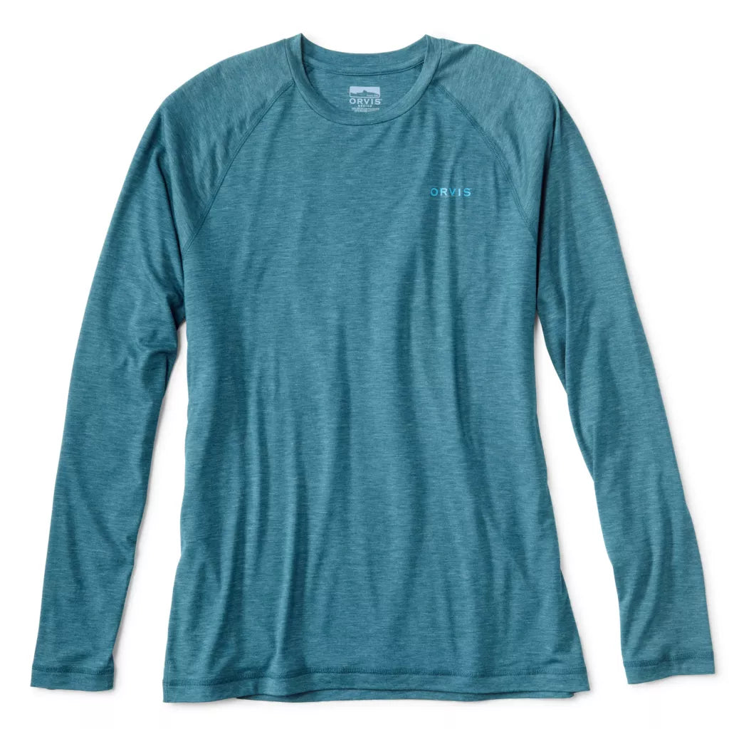 DriCast™ Logo Long-Sleeved Crew - Blue Lagoon