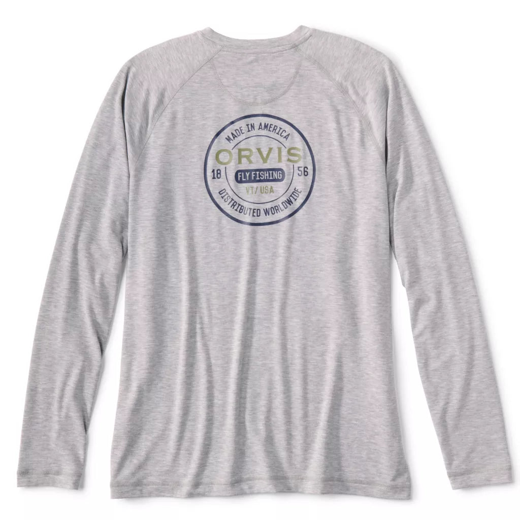 DriCast™ Logo Long-Sleeved Crew - Light Grey Heather