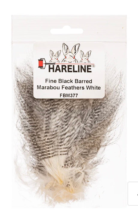 Fine Black Barred Marabou Feathers