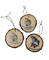 Fly Fishing Rustic Wooden Ornaments