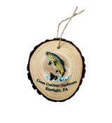 Fly Fishing Rustic Wooden Ornaments
