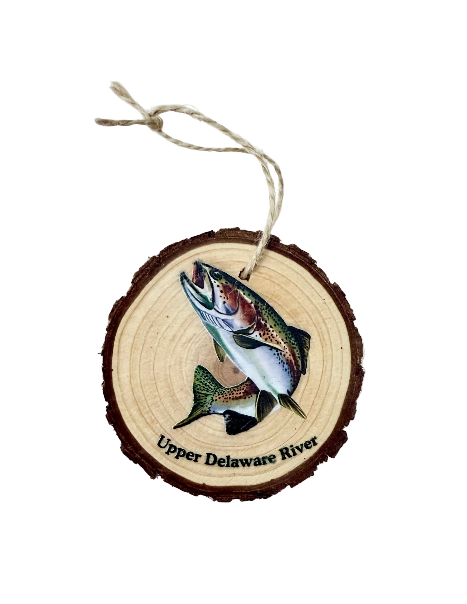 Fly Fishing Rustic Wooden Ornaments