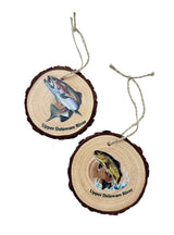 Fly Fishing Rustic Wooden Ornaments