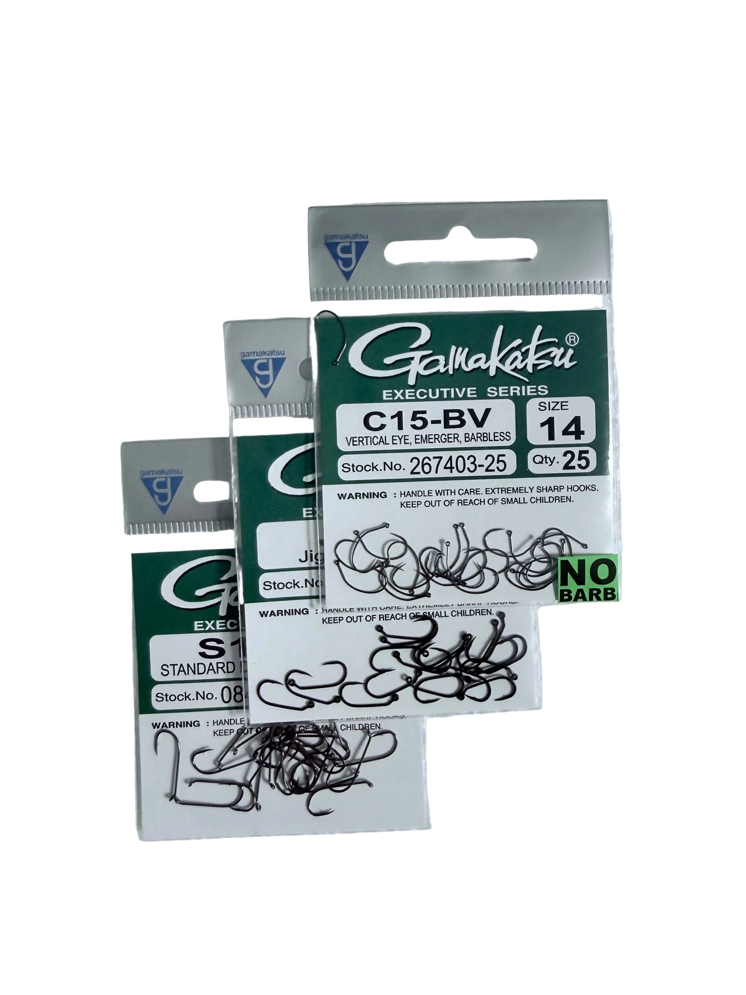 Gamakatsu - C15-BV Vertical Eye, Emerger, Barbless - SALE