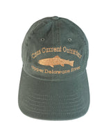 Hats embroidered with Cross Current Outfitters