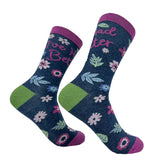W's 'Funny Quotes' Floral Socks
