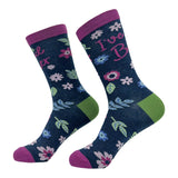 W's 'Funny Quotes' Floral Socks