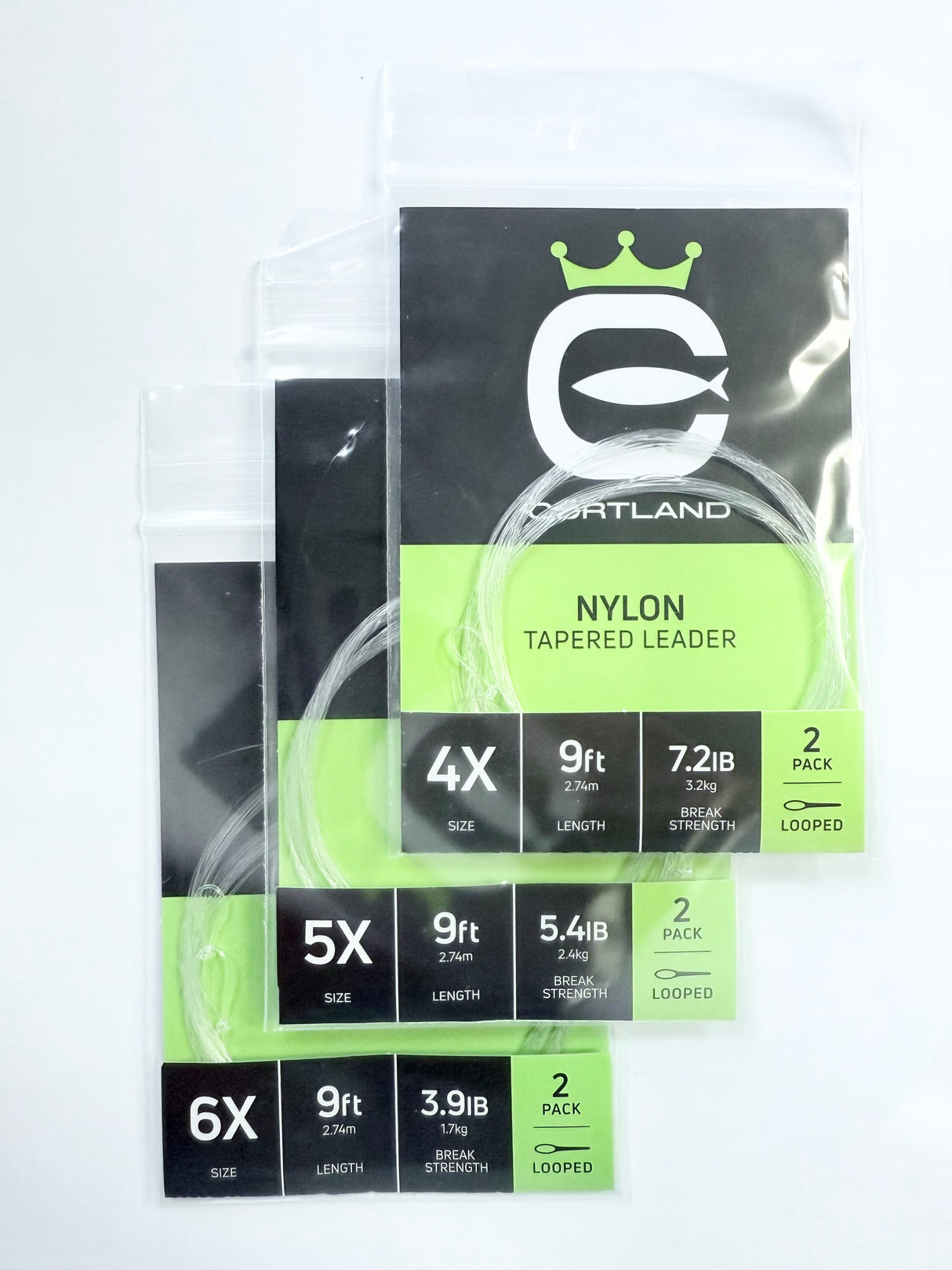 Nylon Tapered Leaders - 2 Pack