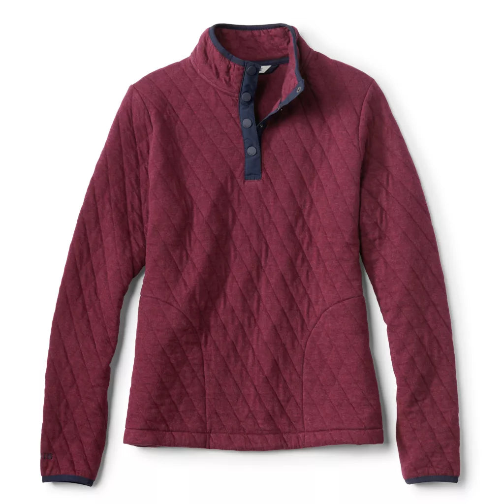 Outdoor Quilted Quarter Snap Sweatshirt Cross Current Outfitters