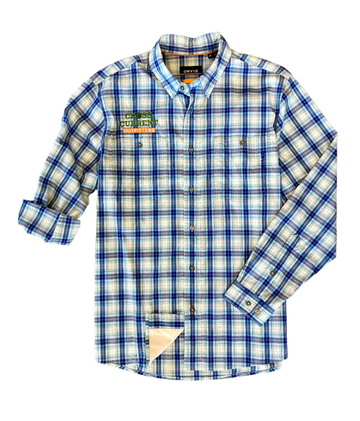 River Guide Plaid Shirts - embroidered with Cross Current - SALE