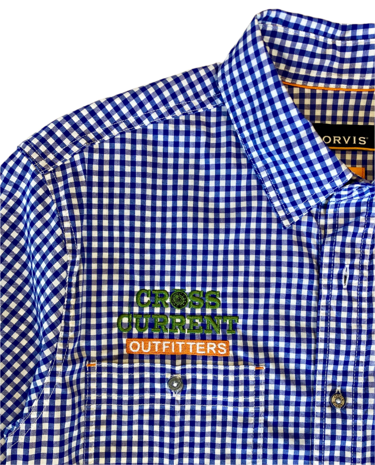 River Guide Plaid Shirts - embroidered with Cross Current - SALE