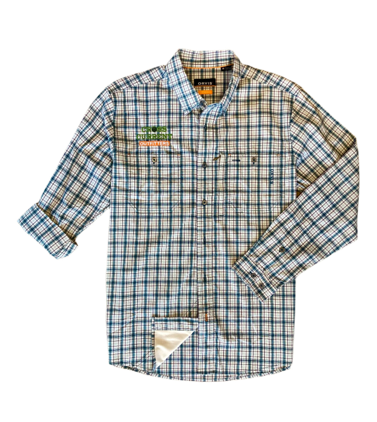 River Guide Plaid Shirts - embroidered with Cross Current - SALE