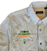 River Guide Plaid Shirts - embroidered with Cross Current - SALE