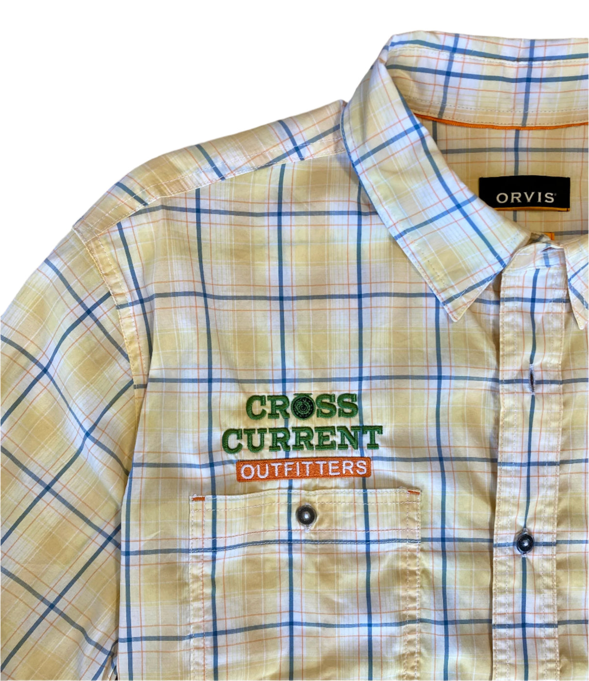 River Guide Plaid Shirts - embroidered with Cross Current - SALE