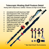 Tailwater | Ultra-Lite Telescopic Staff & Folding Rubber Fly Fishing Net