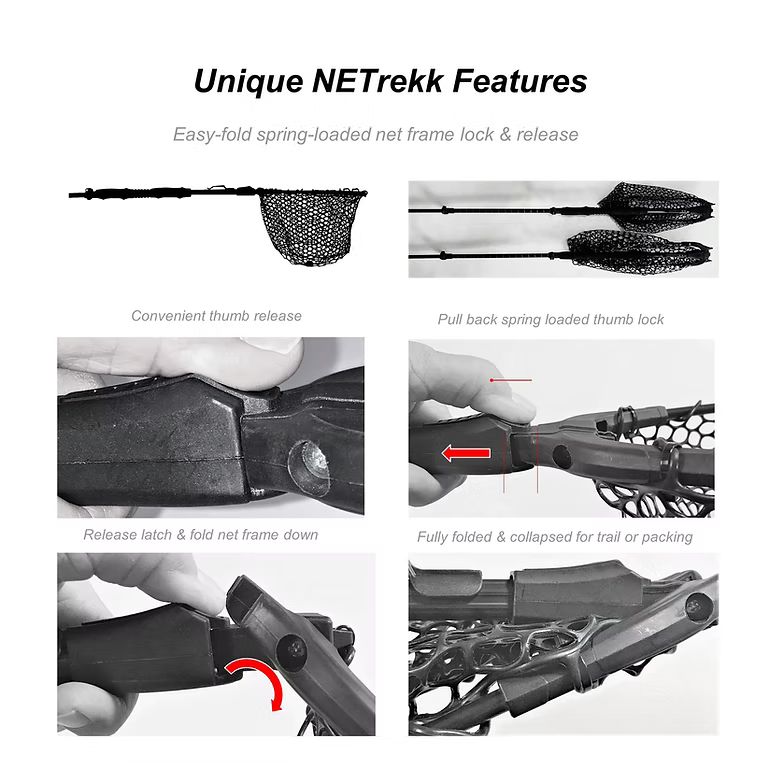 Tailwater | Ultra-Lite Telescopic Staff & Folding Rubber Fly Fishing Net