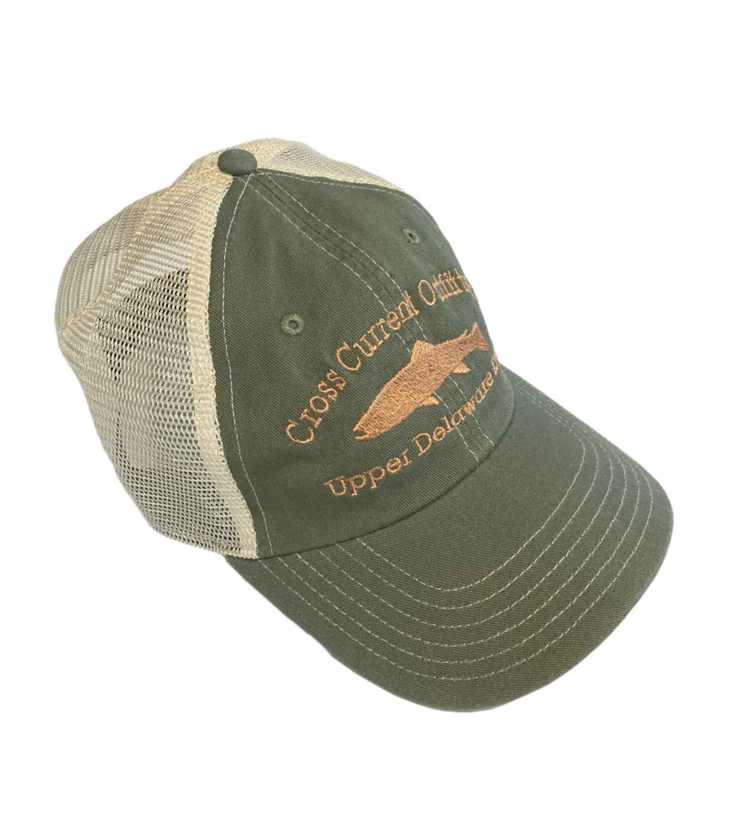 Trucker Hats embroidered with Cross Current Outfitters
