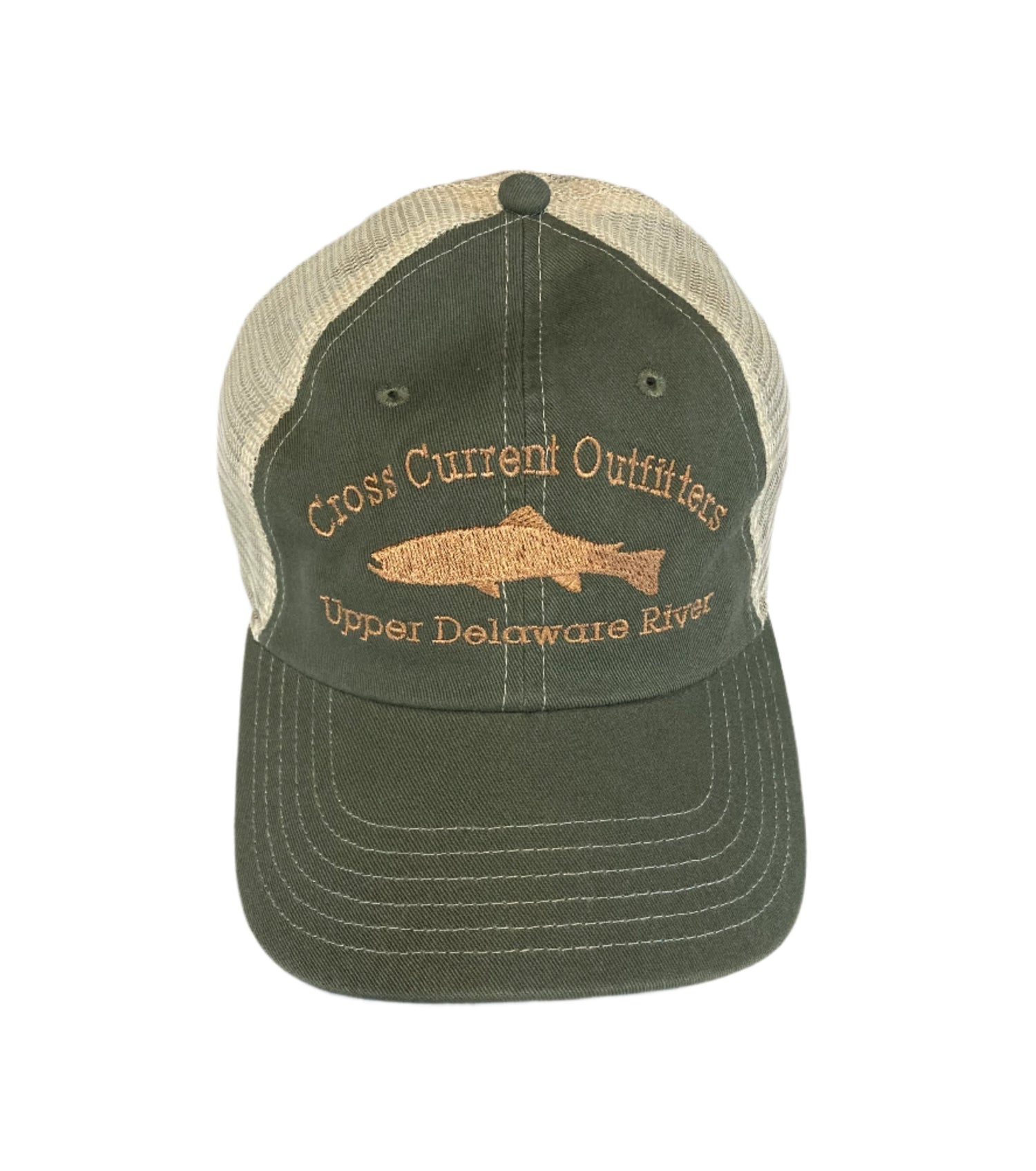 Trucker Hats embroidered with Cross Current Outfitters