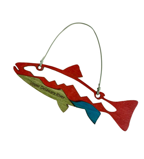 'Upper Delaware River' - Fishing Ornament