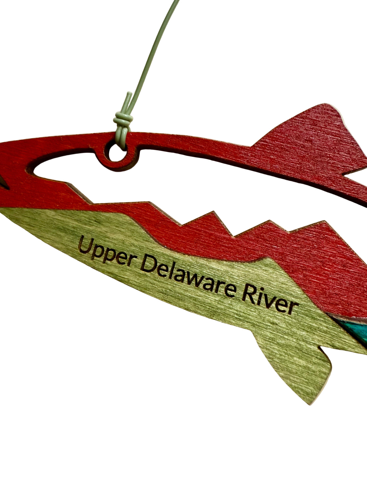 'Upper Delaware River' - Fishing Ornament