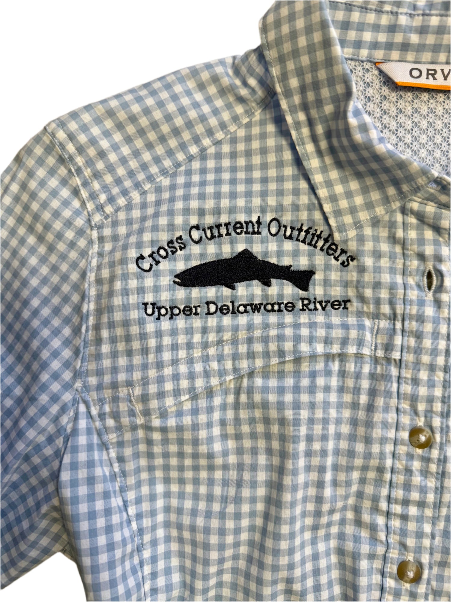 W's River Guide Long-Sleeved Shirt - embroidered with Cross Current - SALE