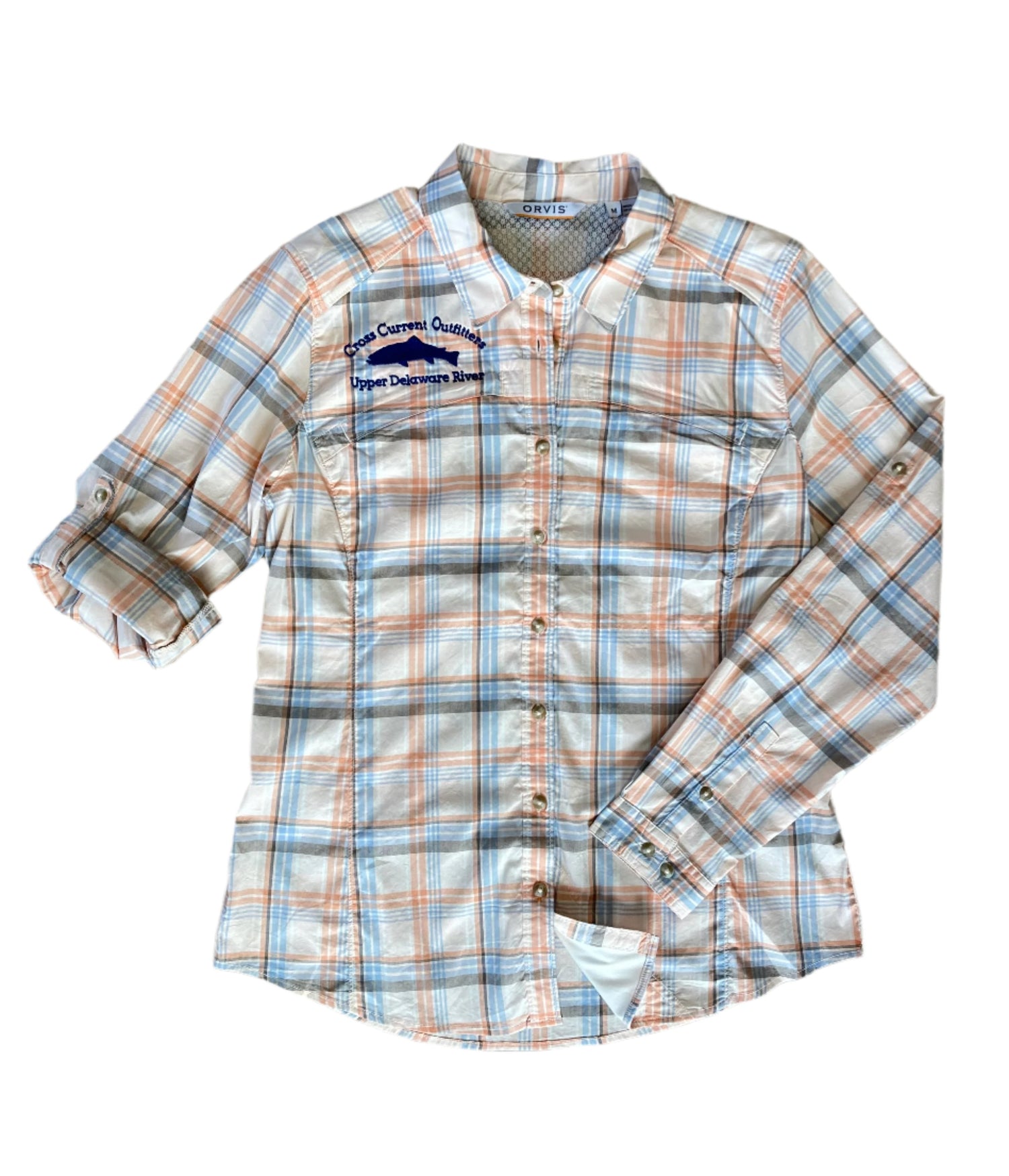 W's River Guide Long-Sleeved Shirt - embroidered with Cross Current - SALE