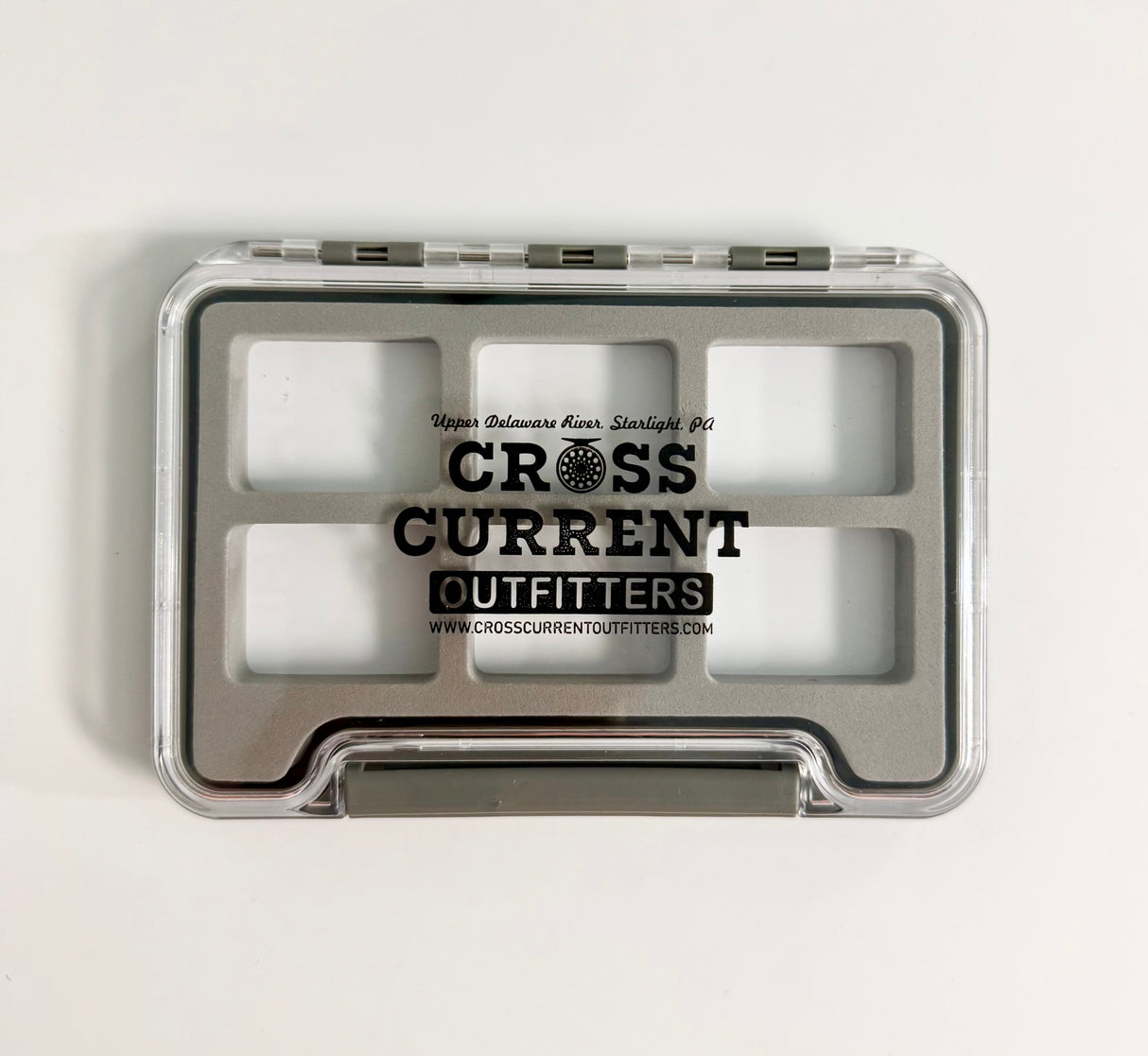 Waterproof Clear Thin Fly Boxes - with Cross Current Logo