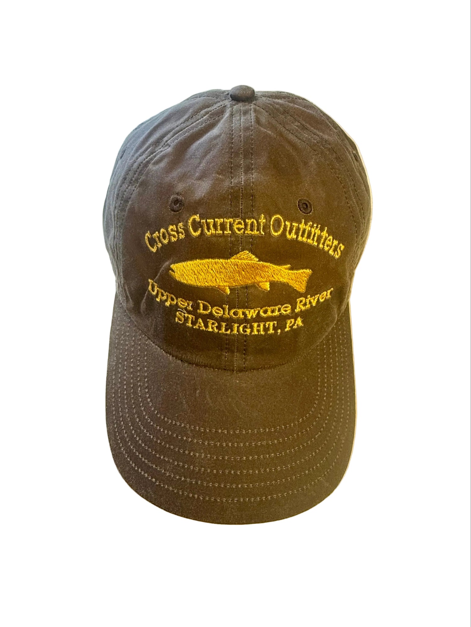 Waxed Cotton Ball Cap - 'Cross Current Outfitters' Embroidered Logo