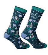 W's 'Funny Quotes' Floral Socks