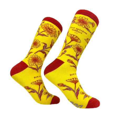W's 'Funny Quotes' Floral Socks